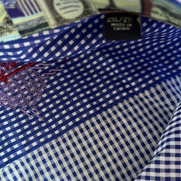 Robert Graham Blue White Check Paris French Button Down Shirt - Picture 4 of 9
